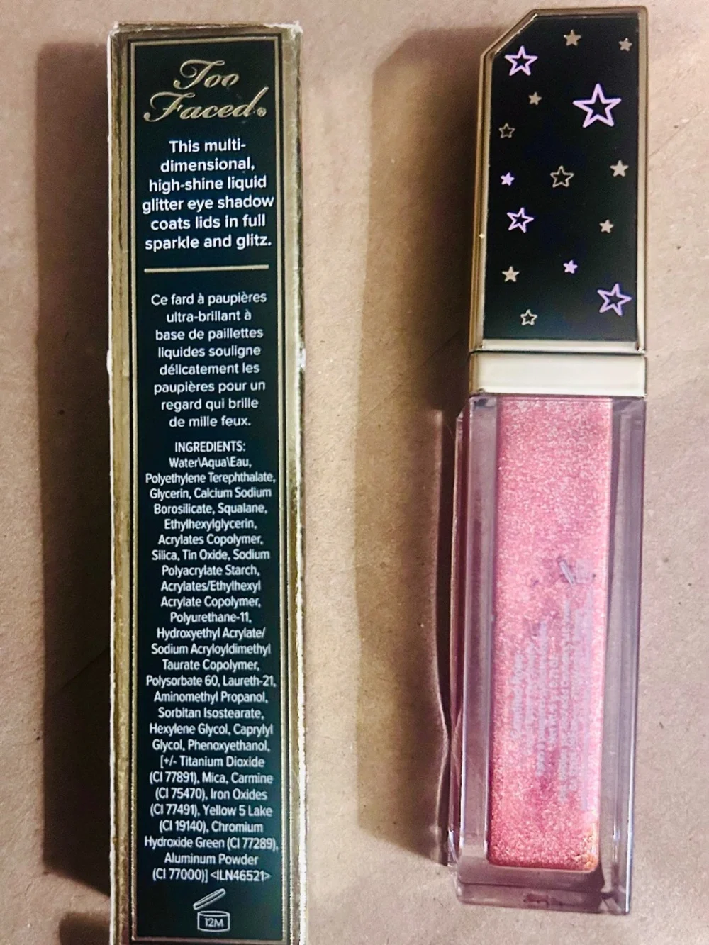 TOO FACED Twinkle Twinkle Liquid Glitter Eyeshadow, Candied Rose, NIB